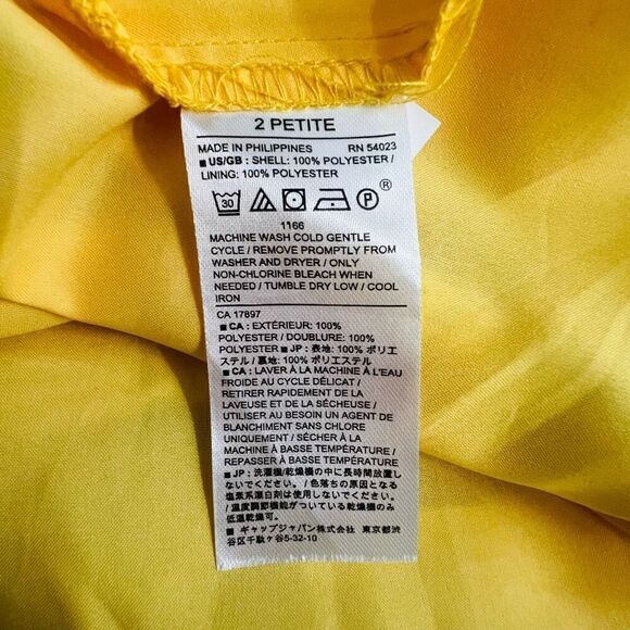 Banana Republic Women's Yellow Floral Sleeveless Fit & Flare Dress 6 Size 2 Peti - Picture 7 of 8